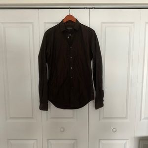 ZARA MEN RICH BROWN buttons down shirt size M